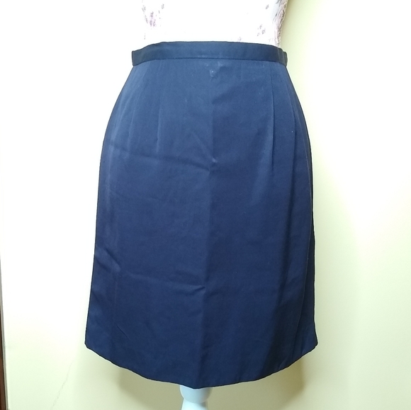 CRISCA by ESCADA Dark Navy Blue Pencil Skirt - Picture 5 of 9